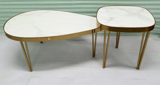 Glamorous Gold Nesting Table Set – Stylish Accent for Modern Interiors