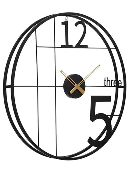 Bold Elegance: The Black Metal Wall Clock - Ace Crafts Emporio
