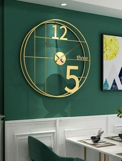 Golden Aura: The Modern Gold Wall Clock - Ace Crafts Emporio