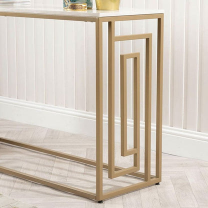 Metallic Marvel: The Futuristic Console Table for Contemporary Spaces - Ace Crafts Emporio