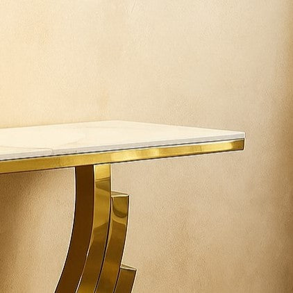 Half Moon Golden PVD Console Table
