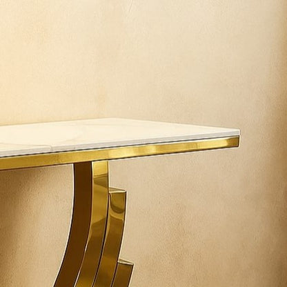 Half Moon Golden PVD Console Table