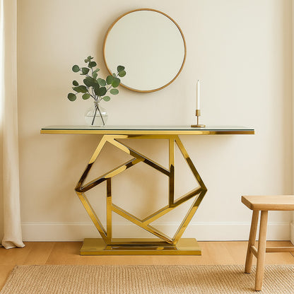 Luxurious PVD Console Table in Modern Pattern