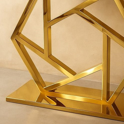 Luxurious PVD Console Table in Modern Pattern