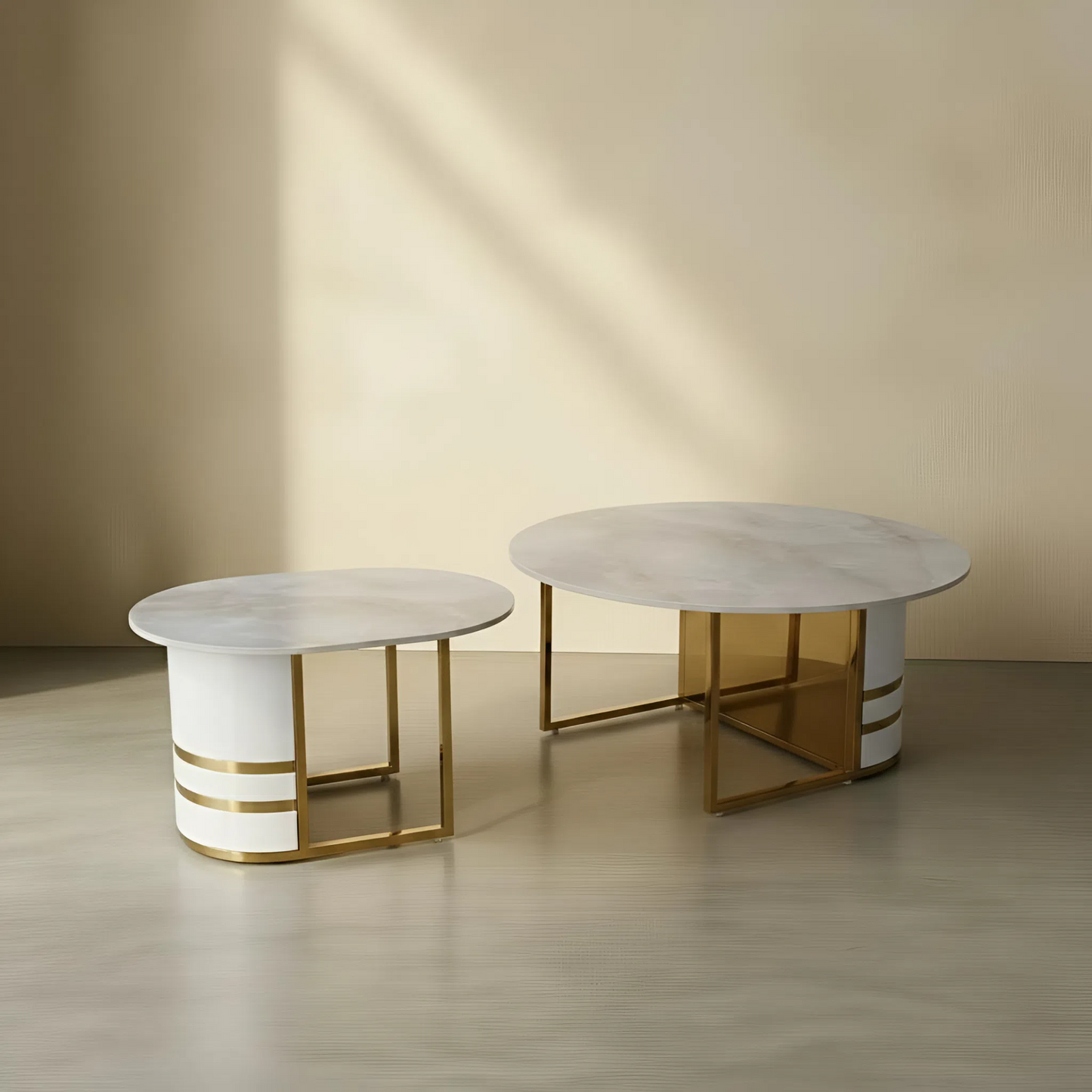 Modern Metal Coffee Tables Set