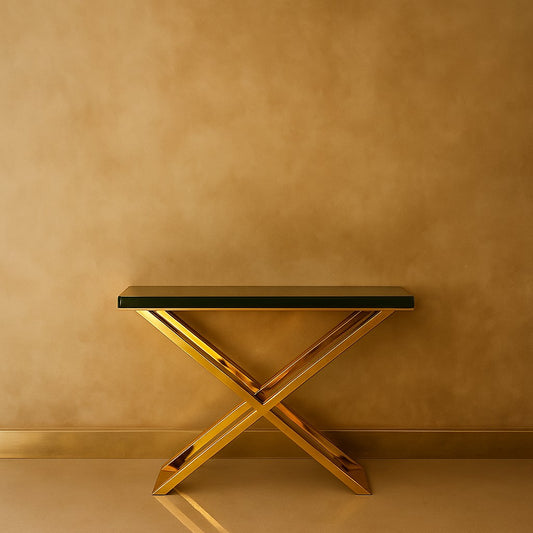 Verde Luxe X Shape PVD Console Table (ACE EXCLUSIVE DESIGN)