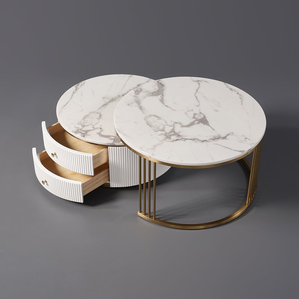 Stylish Functionality: Modern Round Nesting Table Set