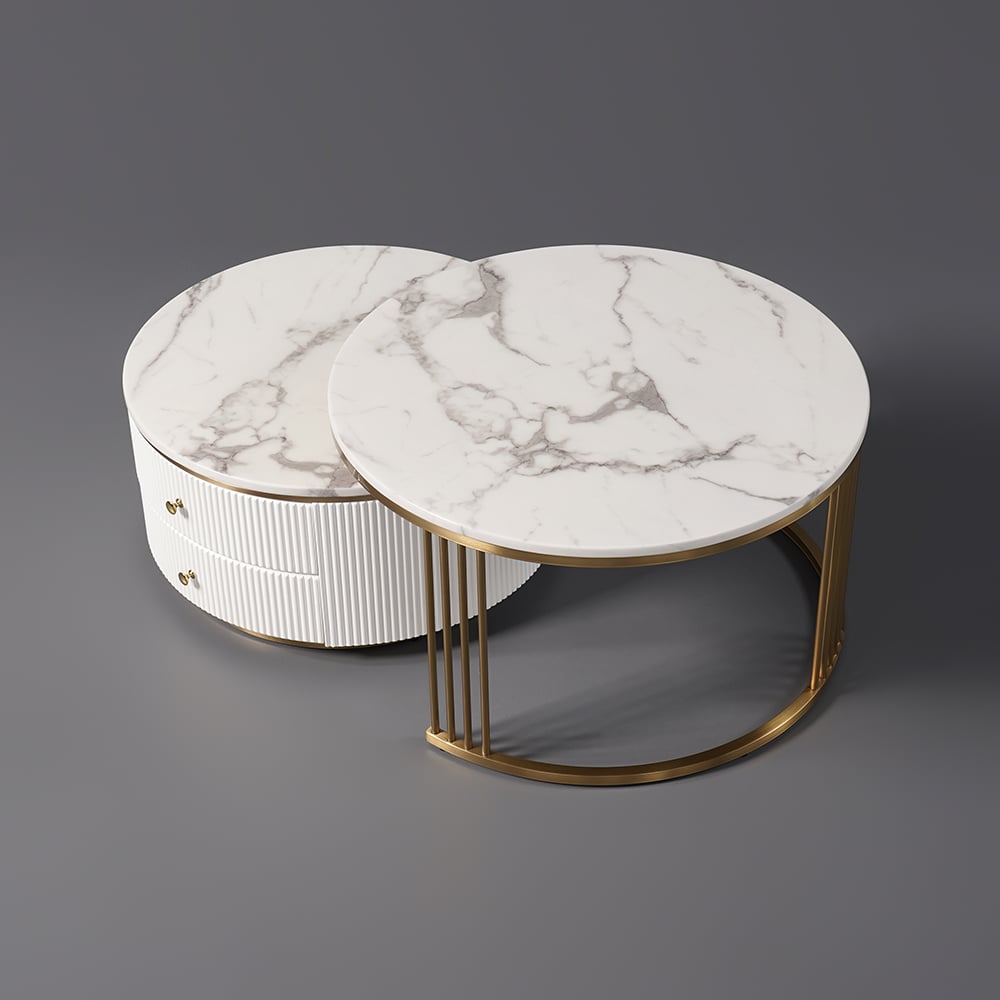 Stylish Functionality: Modern Round Nesting Table Set