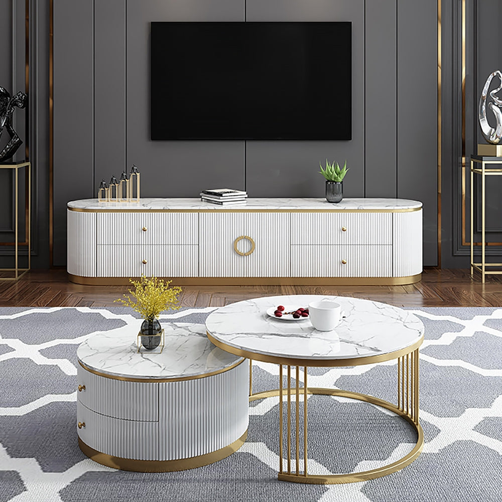Stylish Functionality: Modern Round Nesting Table Set