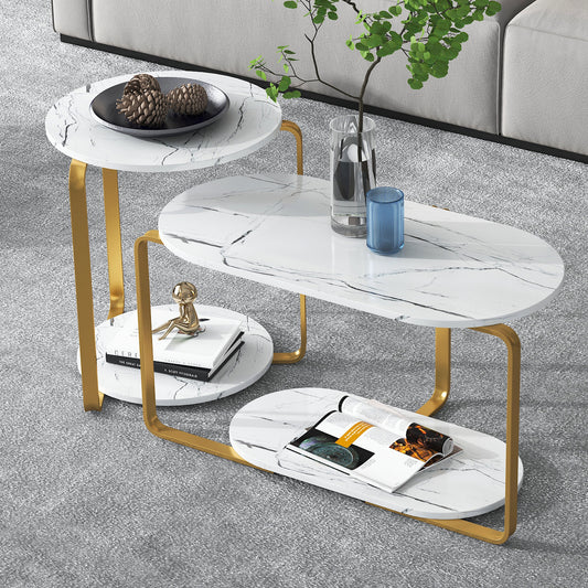 Trendy Nesting Coffee Table Set for Modern Living Spaces