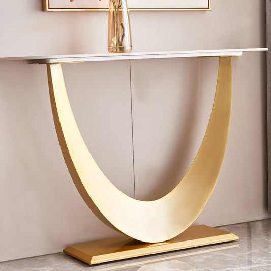 Luxurious Gold Modern Console Table with Sleek Design