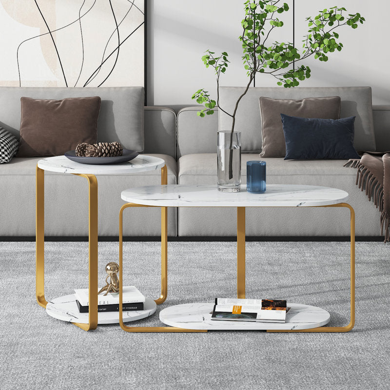 Trendy Nesting Coffee Table Set for Modern Living Spaces