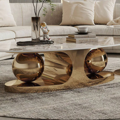 Opulent Oval Nesting Table Set – A Touch of Luxury for Your Home