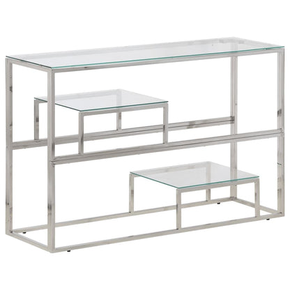 Stainless Steel Console Table with Stylish Storage Solution