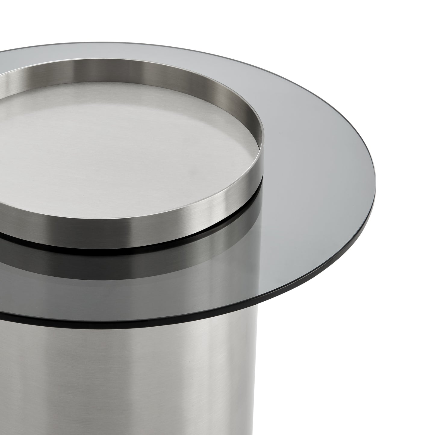 Contemporary Stainless Steel Nesting Table Set for a Polished Look
