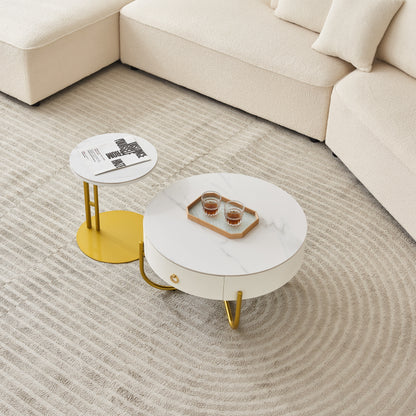 Charming Round Coffee Table Set for a Modern Living Space